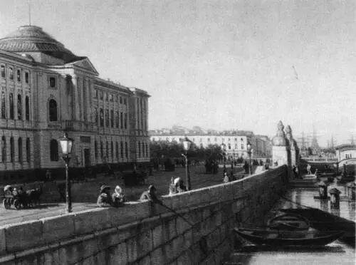 П П Верещагин Вид на набережную у Академии художеств в Петербурге летним - фото 4
