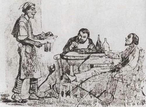 В И Штернберг А А Иванов и В И Штернберг за обедом Неаполь Июль 1844 - фото 29
