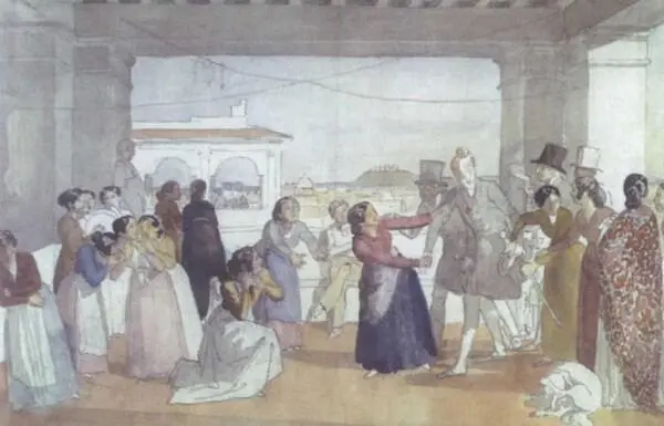 Октябрьский праздник Сцена в лоджии Подготовительный этюд 1842 г - фото 42