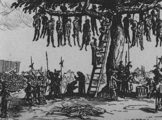 Гравюра Ф Калло из цикла Бедствия войны Руководители последнего заговора - фото 66