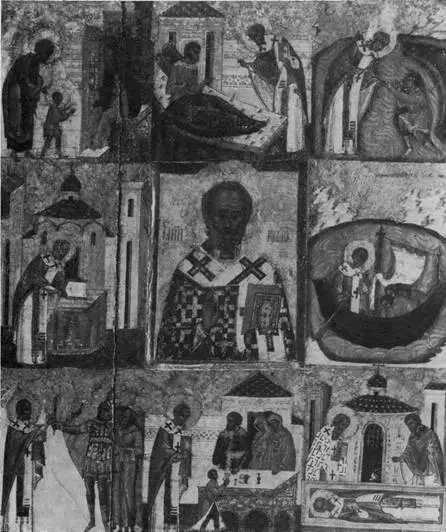27 Никола Бабаевский с житием Икона Конец XVI в Ризница Троицкого собора - фото 28