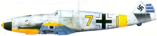 Bf 109F4 оберлейтенанта Виктора Бауэра Сольцы март 1942 г Bf 109F4 - фото 161