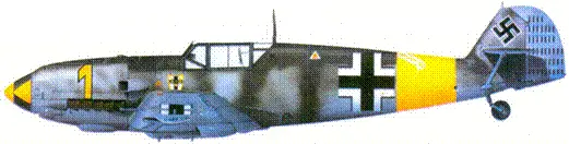 Bf 109E7 оберлейтенанта графа Эрбо фон Кагеника Сольцы август 1941 г - фото 167