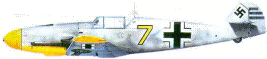 Bf 109F оберлейтенанта Генриха Крафта Сольцы март 1942 г Bf 109F - фото 170