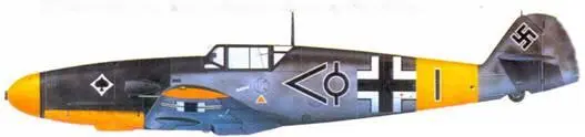 Bf 109F2 лейтенанта Юргена Хардера Соболево июнь 1941 г Bf 109G2 - фото 186