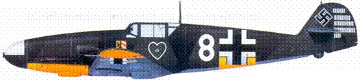 Bf 109F лейтенанта Вальтера Новотны Рельбицы лето 1942 г Bf 109F - фото 189