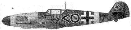 4 Bf109F2 черные шеврон и круг технического офицера IJG3 лейтенанта - фото 19