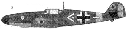 5 Bf109F4 двойной белый шеврон командира IIJG3 Удет гауптмана Курта - фото 20