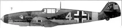 7 Bf109F4 желтая 4 оберфелъдфебеля Эбергарда фон Боремски 9JG3 - фото 29