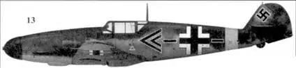 13 Bf 109F4 черные шеврон и стрела командира JG51 Мёльдерс майора - фото 49