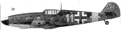 28 Bf 109G2 желтая 11 стаффелькапитана 9JG52 оберлейтенанта Германа - фото 88