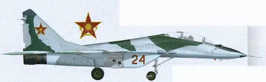 МиГ29УБ 24 красный 600я авиационная база Жетыген май 2005 г МиГ23УБ - фото 50