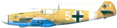 Bf109F4Z R6 Trop лейтенанта Юргена Хардера Ливия июнь 1942 г - фото 103