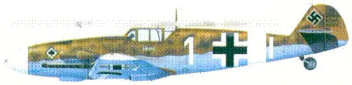 Bf109G4Trop гауптмана Юргена Хардера Сицилия февраль 1943 г Bf 109GI - фото 104