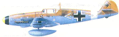 Bf 109F4Z Trop гауптмана КарлаГейнца Крахля Италия апрель 1942 г - фото 106
