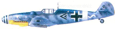 Bf109F4Z Trop майора Франца Бейера Италия август 1943 г Bf109F - фото 108
