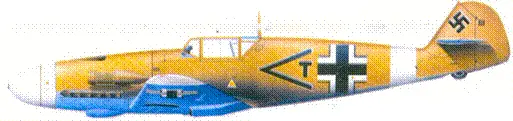 Bf109F4Z Trop оберлейтенанта Рудольфа Зиннера Ливия апрель 1942 г - фото 113