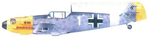 Bf109E7Trop оберлейтенанта КарлаВольфганга Редлиха Ливия июль 1941 г - фото 118