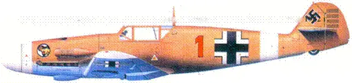 Bf109F4Trop лейтенанта ГансаАрнольда Штальшмидта Египет август 1942 г - фото 119