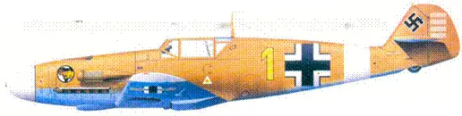 Bf109F2Trop оберлейтенанта Герхарда Хомута Ливия февраль 1942 г - фото 120