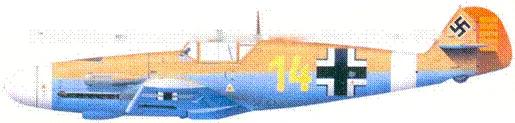 Bf109F4Trop лейтенанта ГансаИоахима Марселя Ливия февраль 1942 г - фото 121
