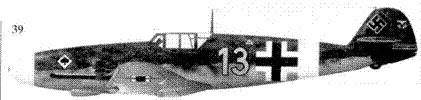 39 Bf109G2R1 Trap желтая 13 лейтенанта Вильгельма Криниуса 3JG53 - фото 136