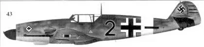 43 Bf109F4 черная 2 оберфельдфебеля Герберта Ролльвага 5JG53 - фото 148