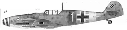 45 Bf109G6R6 Trap желтая 1 командира 6JG53 гауптмана Альфреда Хаммера - фото 150