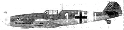 48 Bf109G4Trop белая 1 командира 7JG53 гауптмана Юргена Хардера - фото 153