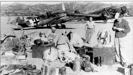 Истребители Bf 109G2 штаба и IJG53 вероятно 5го стаффеля фотография - фото 155