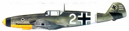 Bf109F4 лейтенанта Германа Ньюхоффа Сицилия март 1942 г Bf109G4Z - фото 202