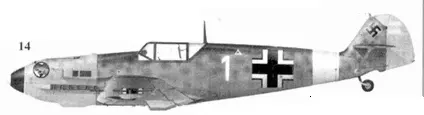 14 Bf109E7Trop белая 1 командира 1JG27 оберлейтенанта - фото 40