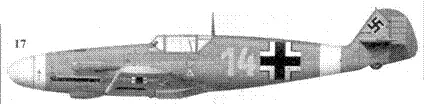17 Bf109F4Trop желтый 14 лейтенанта ГансаИоахима Марселя 3JG27 - фото 43
