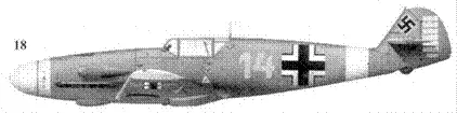 18 Bf109F4Trop желтый 14 лейтенанта Ганса Иоахима Марселя 3 JG27 - фото 44