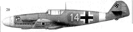 20 Bf109F4Trop желтый 14 3JG27 командира 3JG27 оберлейтенанта - фото 54