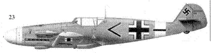 23 Bf109F4Z Trop черный шеврон адъютанта IIJG27 оберлейтенанта Эрнста - фото 57