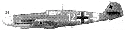 24 Bf109F4Z Trop белый 12 оберфельдфебеля Франца Штейглера 4JG27 - фото 58