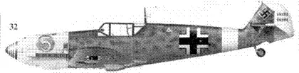 32 Bf109E4 желтая 4 командира 9JG27 оберлейтенанта Эрбо графа фон - фото 75