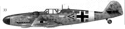 33 Bf109G6R6 Trop красная 13 фельдфебеля Гейнриха Бартельса 11JG27 - фото 76