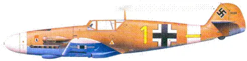Bf109F4Z Trop оберлейтенанта Рудольфа Зиннера Ливия июнь 1942 г - фото 86