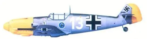 Bf 109Е фельдфебеля Гейнца Вера из 1 JG 51 сентябрь 1940 Bf 109Е комэска - фото 20