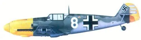 Bf 109Е командира I JG 53 гауптмана ГансаКарла Маера сентябрь 1940 Bf - фото 24