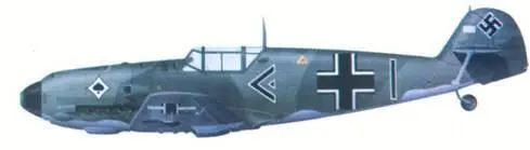 Bf 109Е командира III JG 53 гауптмана Вернера Мельдерса март 1940 Bf 109Е - фото 25