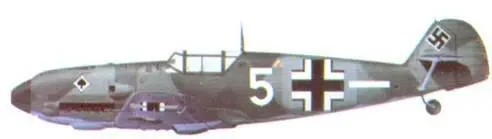 Bf 109E3 унтерофицера Стефана Литьенса из 4 JG 53 октябрь 1935 Bf 109Е - фото 27