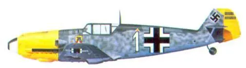 Bf 109Е4 комэска 4 JG 54 оберлейтенанта Ганса Филиппа октябрь 1940 Bf - фото 29