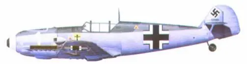Bf 109Е4 комэска 1 JG 1 гауптмана Вильгельма Бальтазара май 1940 Bf - фото 36