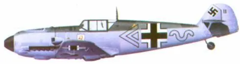 Bf 109Е командира III JG 2 майора Эрика Микса Франция май 1940 Bf 109Е4 - фото 39
