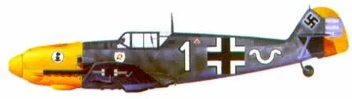Bf 109Е4 комэска 7 JG 2 оберлейтенанта Вернера Макхольда Франциясентябрь - фото 40