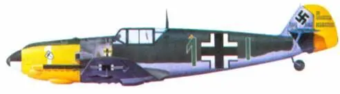 Bf 109Е4 командира III JG 3 гауптмана Вильгельма Бальтазара август 1940 - фото 41