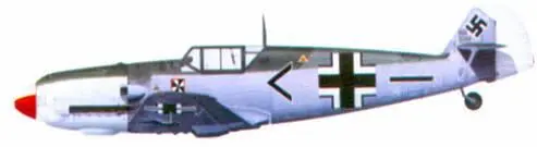 Bf 109Е4 адъютанта II JG 3 оберлейтенанта Франца фон Верра Самюр август - фото 42